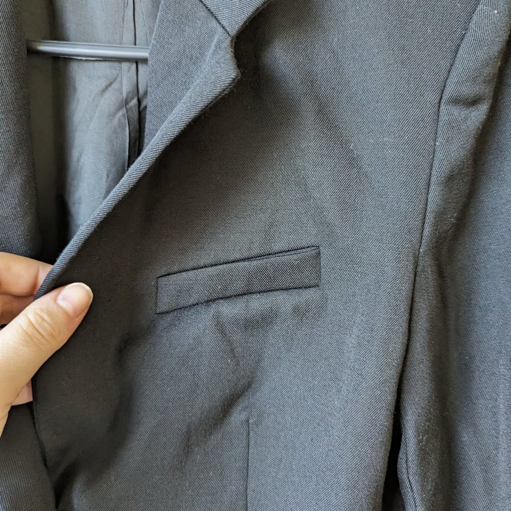 J. Crew Wool Black Blazer Suit Jacket Women's Size 2 - Picture 9 of 10